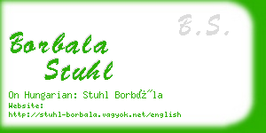 borbala stuhl business card